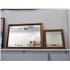 Image 1 : Large Framed Beveled Mirror & Small Mirror
