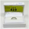 Image 2 : Estate - 10KT White Gold Wedding Band Ring