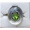 Image 1 : New Poison Ring with Faceted Peridot Gemstone