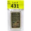 Image 1 : Gold Plated 1 Oz. Johnson Matthey Bar