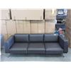 Image 1 : New Brown Italian Leather Sofa - 88" wide