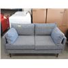 Image 1 : New Grey Fabric Upholstered Love Seat