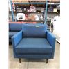 Image 1 : New Blue Fabric Upholstered Arm Chair