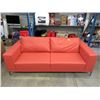 Image 1 : New Orange Leather Sofa by SofaLab