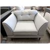Image 1 : New Grey Fabric Arm Chair w/ Contrasting Piping