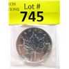 Image 1 : 1 Oz. .9999 Silver 2005 Canada Maple Leaf Coin