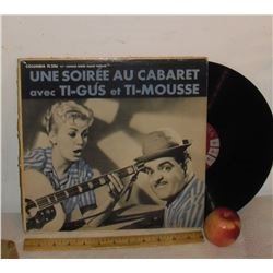 French Canadian vinyl old very rare 33 - Une soirée au cabaret avec Ti-Gus et Ti-Mousse 33