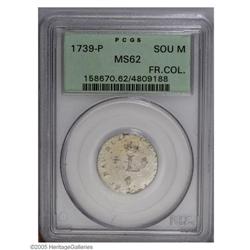 1739-P SOU M French Colonies Sou Marque MS62 PCGS. Thi 1739-P[SOU M] French Colonies Sou Marque MS62