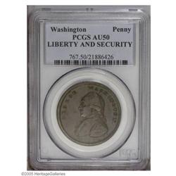 Undated PENNY Washington Liberty & Security Penny AU50 Undated[PENNY] Washington Liberty & Security 