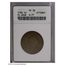 1797 1/2 C Plain Edge Fine 15 ANACS. B-3c, C-3a, R.3. 1797[1/2 C] Plain Edge Fine 15 ANACS.