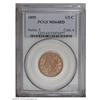 Image 1 : 1855 1/2 C MS64 Red PCGS. B-1, C-1, R.1. This brick-re 1855[1/2 C] MS64 Red PCGS.
