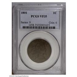1801 1C VF35 PCGS. S-214, High R.3. A defective left b 1801[1C] VF35 PCGS.