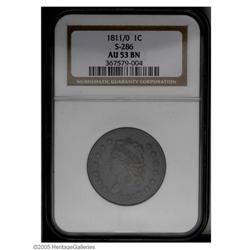 1811/0 1C AU53 NGC. S-286, R.3. Contrary to convention 1811/0[1C] AU53 NGC.