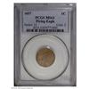Image 1 : 1857 1C MS63 PCGS. Well struck with grainy, matte-like 1857[1C] MS63 PCGS.