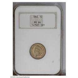 1862 1C MS64 NGC. Well defined on the feathertips of t 1862[1C] MS64 NGC.