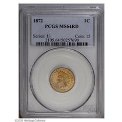 1872 1C MS64 Red PCGS. The 1872 is considered the seco 1872[1C] MS64 Red PCGS.