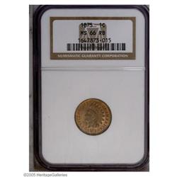 1875 1C MS66 Red and Brown NGC. Honey-gold and lilac-b 1875[1C] MS66 Red and Brown NGC.