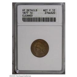 1877 1C Fine 12 ANACS. This lilac-brown example has bo 1877[1C]--Cleaned--ANACS. VF Details, Net Fin