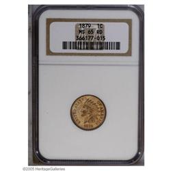 1879 1C MS65 Red NGC. Orange and rose hues grace this 1879[1C] MS65 Red NGC.