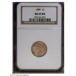1880 1C MS65 Red NGC. Splendid luminous apricot color 1880[1C] MS65 Red NGC.