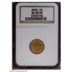 1898 1C MS66 Red and Brown NGC. Orange, olive, and rub 1898[1C] MS66 Red and Brown NGC.