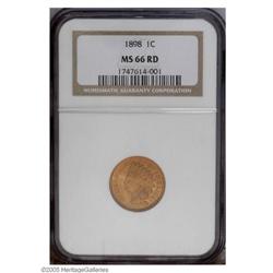1898 1C MS66 Red NGC. A gorgeous type coin, full orang 1898[1C] MS66 Red NGC.