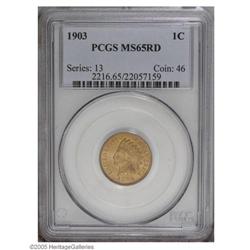 1903 1C MS65 Red PCGS. Well preserved surfaces display 1903[1C] MS65 Red PCGS.