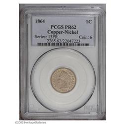 1864 1C Copper-Nickel PR62 PCGS. Nicely struck, includ 1864[1C] Copper-Nickel PR62 PCGS.