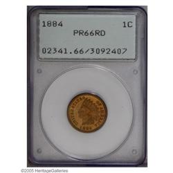 1884 1C PR66 Red PCGS. Rich, even red patina covers bo 1884[1C] PR66 Red PCGS.