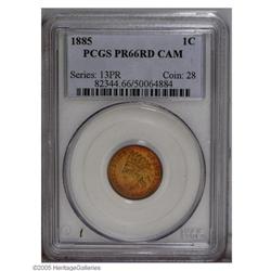 1885 1C PR66 Red Cameo PCGS. While many proof 1885 Cen 1885[1C] PR66 Red Cameo PCGS.