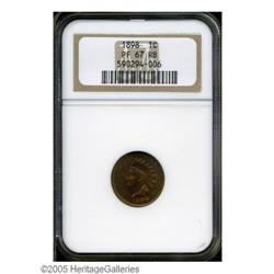 1898 1C PR67 Red and Brown NGC. Fire-red color fills t 1898[1C] PR67 Red and Brown NGC.