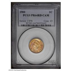 1900 1C PR64 Red Cameo PCGS. The devices demonstrate u 1900[1C] PR64 Red Cameo PCGS.