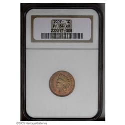 1907 1C PR64 Red NGC. Rich multicolored toning overlay 1907[1C] PR64 Red NGC.