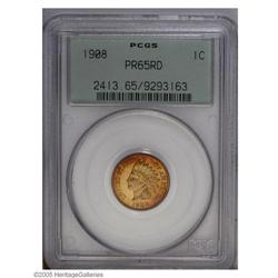 1908 1C PR65 Red PCGS. This exquisitely struck Gem pro 1908[1C] PR65 Red PCGS.