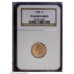 1908 1C PR66 Red Cameo NGC. Consistent peach color con 1908[1C] PR66 Red Cameo NGC.
