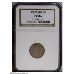 1909-S VDB 1C Fine 15 NGC. This key date is toned an e 1909-S VDB[1C] Fine 15 NGC.