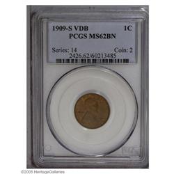 1909-S VDB 1C MS62 Brown PCGS. Mostly even brown color 1909-S VDB[1C] MS62 Brown PCGS.