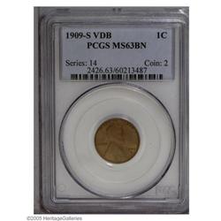 1909-S VDB 1C MS63 Brown PCGS. Even medium brown color 1909-S VDB[1C] MS63 Brown PCGS.