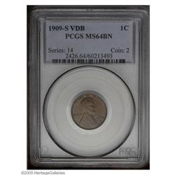 1909-S VDB 1C MS64 Brown PCGS. A beautiful chocolate-b 1909-S VDB[1C] MS64 Brown PCGS.