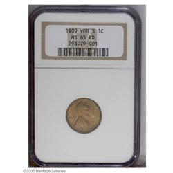 1909-S VDB 1C MS65 Red NGC. Lovely lime and apricot co 1909-S VDB[1C] MS65 Red NGC.