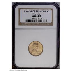 1909-S 1C S Over Horizontal S MS66 Red NGC. FS-012.3. 1909-S[1C] S Over Horizontal S MS66 Red NGC.