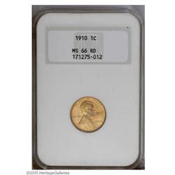 1910 1C MS66 Red NGC. Sharply struck with bright, rich 1910[1C] MS66 Red NGC.