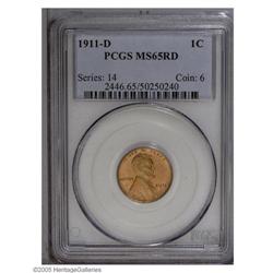 1911-D 1C MS65 Red PCGS. Well defined, except for the 1911-D[1C] MS65 Red PCGS.