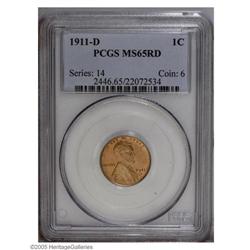 1911-D 1C MS65 Red PCGS. Well struck on the design fea 1911-D[1C] MS65 Red PCGS.