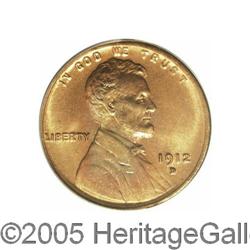 1912-D 1C MS65 Red PCGS. Beautifully preserved with a 1912-D[1C] MS65 Red PCGS.