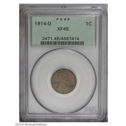 1914-D 1C XF45 PCGS. Suprisingly problem-free for the 1914-D[1C] XF45 PCGS.