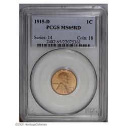 1915-D 1C MS65 Red PCGS. Well struck except for the to 1915-D[1C] MS65 Red PCGS.