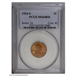 1924-S 1C MS64 Red PCGS. While the mintage of more tha 1924-S[1C] MS64 Red PCGS.