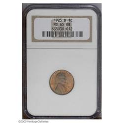 1925-D 1C MS65 Red and Brown NGC. Attractive purple-ro 1925-D[1C] MS65 Red and Brown NGC.