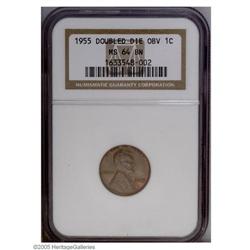 1955/55 1C Doubled Die MS64 Brown NGC. This is a gloss 1955/55[1C] Doubled Die MS64 Brown NGC.